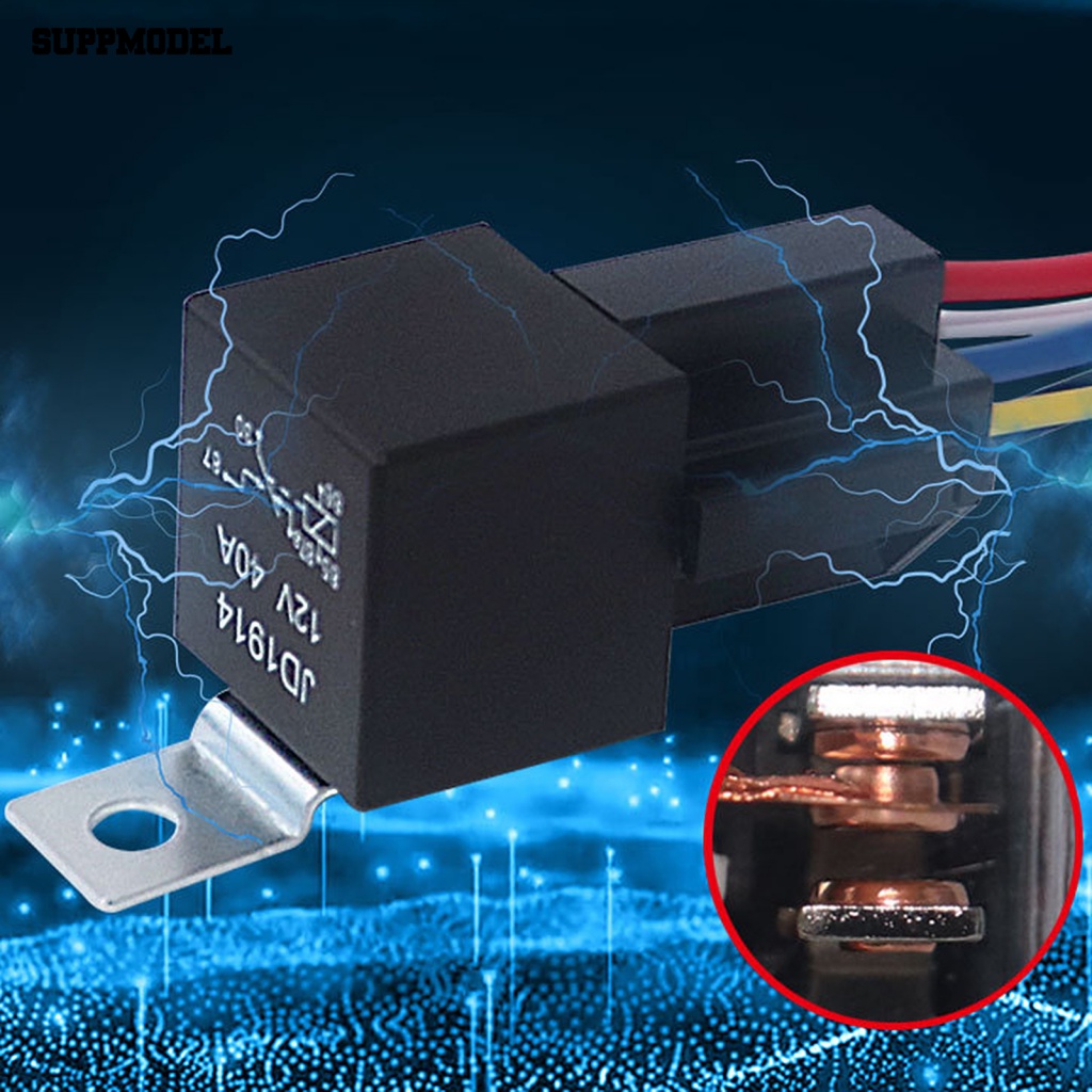 Suppmodel Universal JD1914 Anti Air Otomotif Mobil12/24V 5pin Auto Relay Dengan Soket