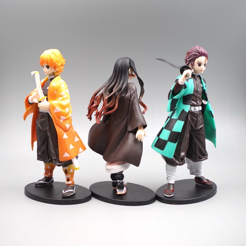 Anime Figure Demon Slayer Kamado Tanjirou Nezuko Kibutsuji Muzan Akaza Rui PVC Figure Model Koleksi Mainan Untuk Anak Laki-Laki Anak