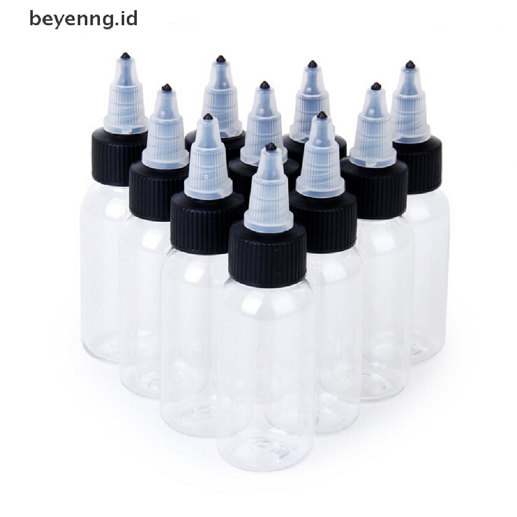 Beyen 1pcs 30ml 1oz Botol Plastik Kosong Dg Tutup Twist Untuk Pigmen Tinta Tato ID