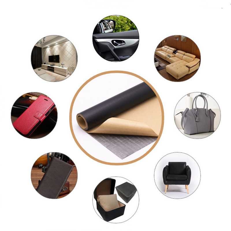 (BISA COD) FTIHSHP QJH Kulit Sintetis Tambal Sofa Self Adhesive PU Leather 20x30cm 5 PCS - RX279