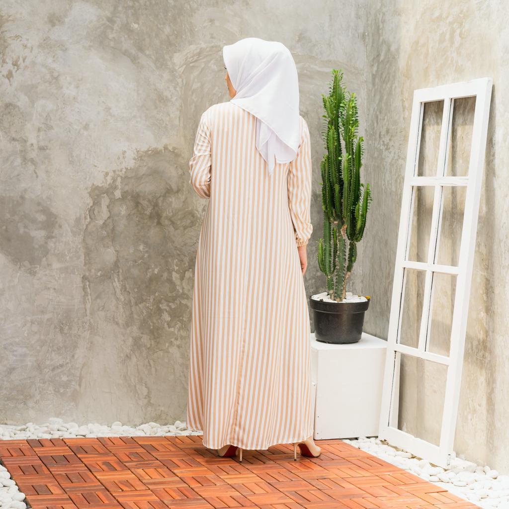 Tren Baju Muslim Gamis Polos Terbaru Motif Salur Up To Ld 140 Gamis Polos Terbaru Ukuran Jumbo M L X