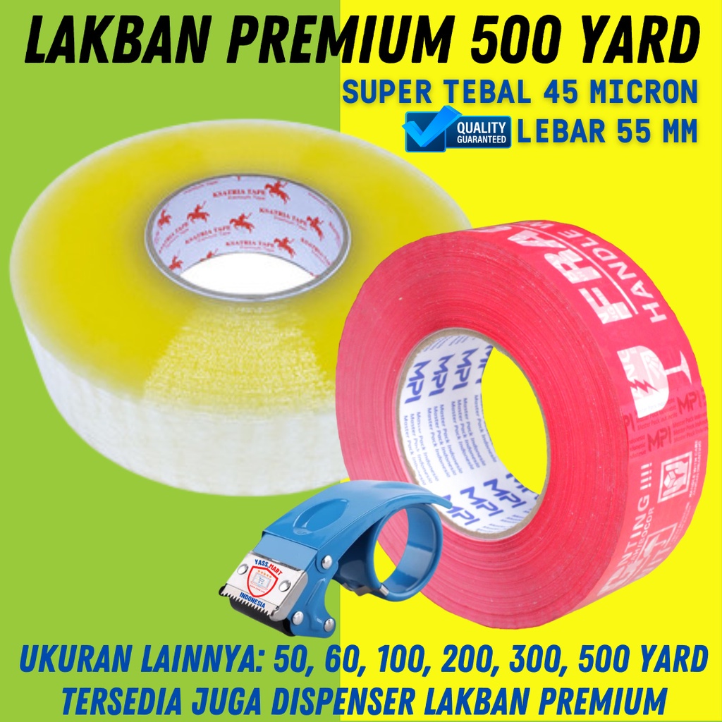 LAKBAN 500 YARD LAKBAN BENING LAKBAN COKLAT LAKBAN FRAGILE 500 YARD 300 YARD 200 YARD 100 YARD LAKBA