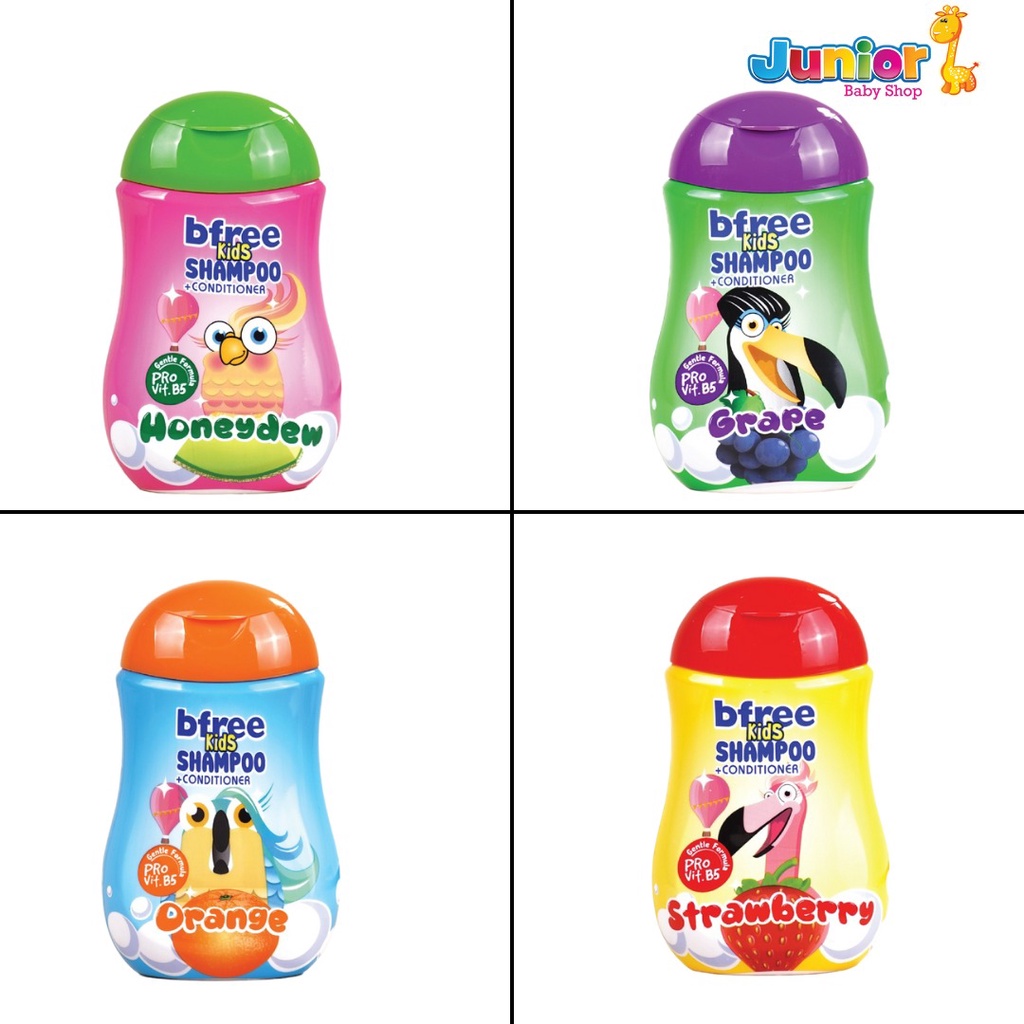 B-FREE Kids Shampoo 200ml + Conditioner, Vitamin B5 dengan Aroma Buah-Buahan