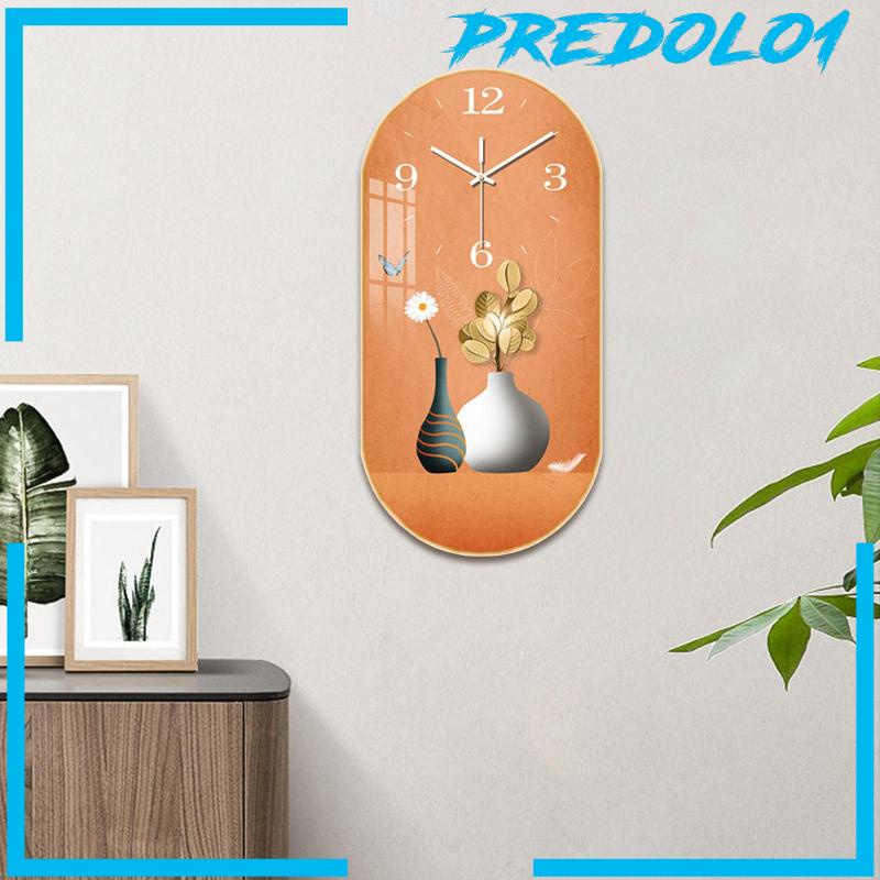 [Predolo1] Jam Dinding Lukisan Porselen Kristal Modern Silent Dekorasi Dapur Besar