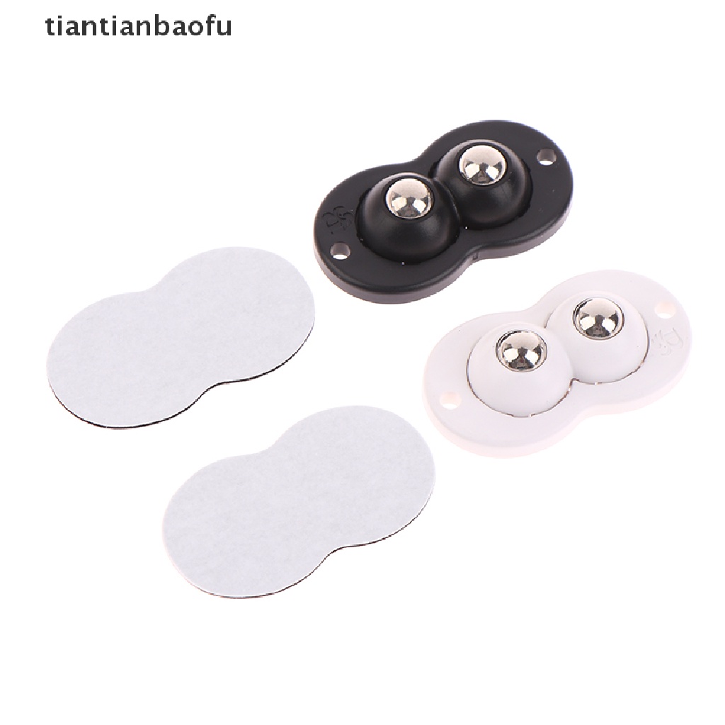 [tiantianbaofu] 1/4pcs Punch-Free Self Adhesive Universal Ball Pulley Rumah Dapat Memindahkan Butik Bola Baja