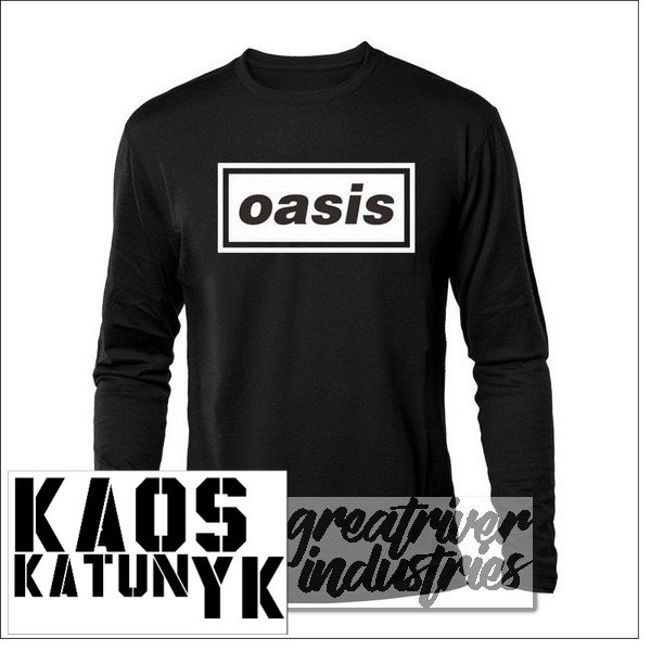 kaos band oasis ( lengan panjang ) cotton