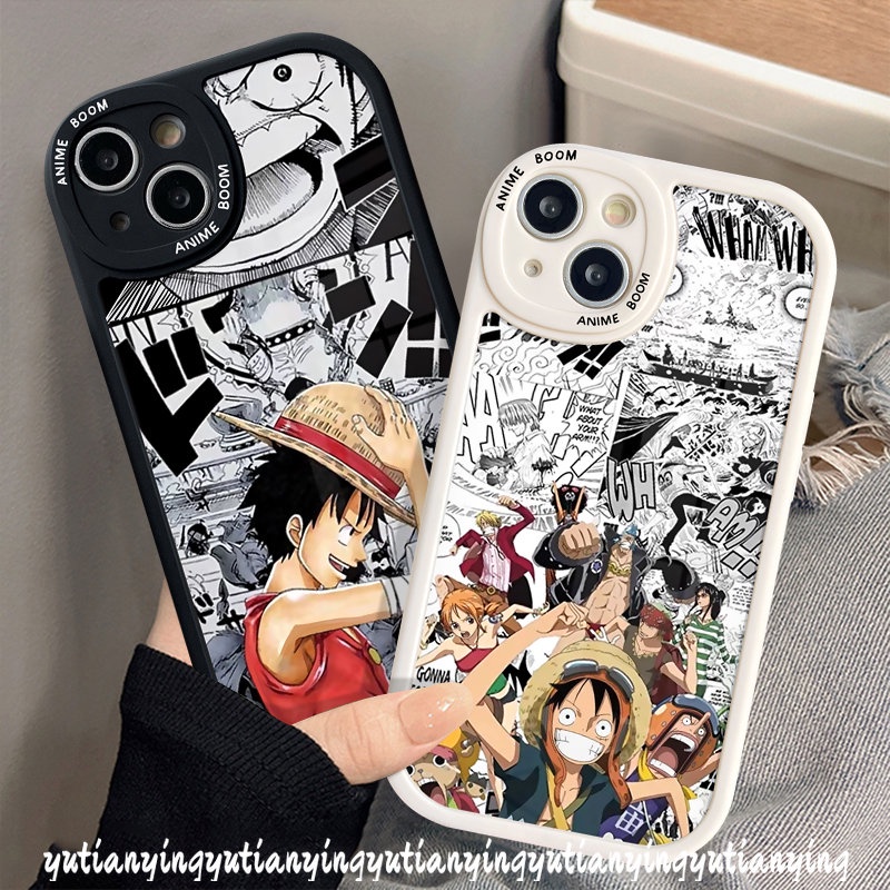 Case One Piece Anime Kartun Trendy Oppo A17 A55 A3S A16K A53 A31 A12 A78 A54 A95 A5 A74 A76 A9 A57 A15 A17K A16 A5s A58 A77s A7 A96 A16E A92 A1K Reno8 7 5F 7Z Luffy Sarung Soft Case