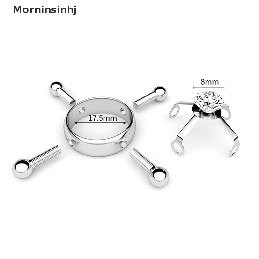 Mornin Baru Stainless Steel Perhiasan Puting Palsu Putaran Non Nipple Cincin Bertatahkan Zirkon Fake Nipple Sexy Jewelry Charming Nipple Clips Clamping id