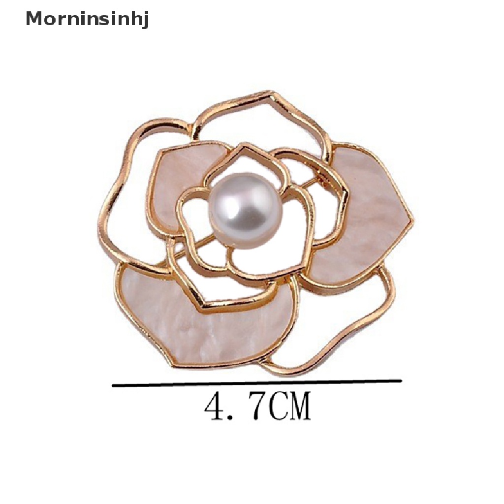 Mornin Fashion Mutiara Camellia Bros Bunga Wanita Bros Pin Untuk Perhiasan Bros Tetap Baju Pin Sweater Mantel Aksesoris Pakaian id