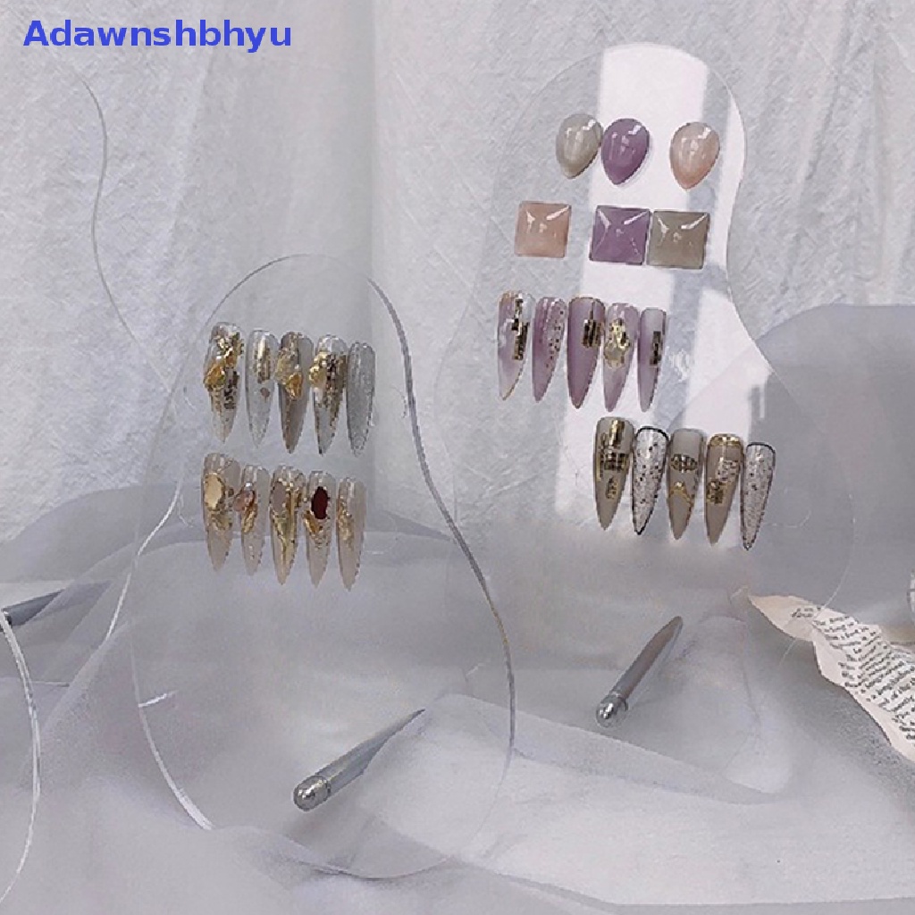 Adhyu Irregular Acrylic Nail Art Fake Tips Papan Pajangan Rak Display Stand Manicure ID