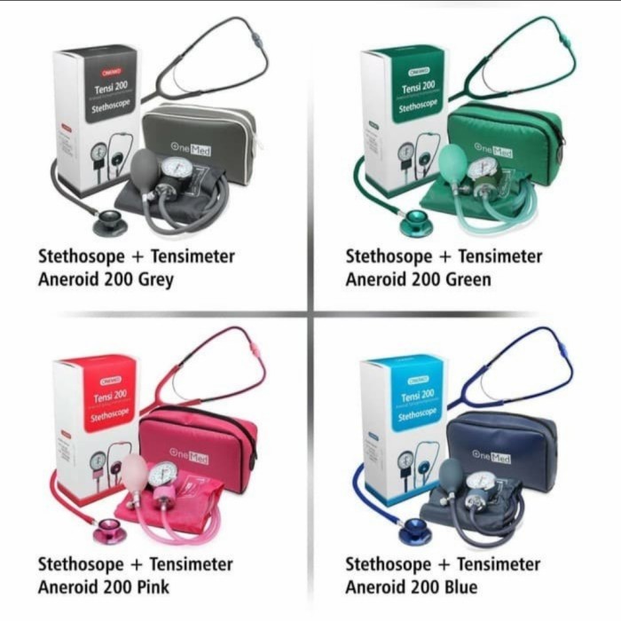 Tensimeter Aneroid ONEMED 200 dan Stetoskop/ Tensimeter Manual