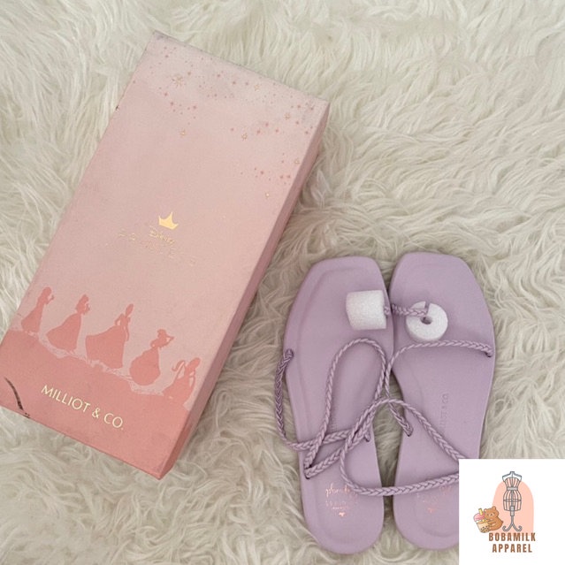 𝙉𝙀𝙒 Milliot & Co Disney Princess Braided Square Toe Sandals Lilac Purple