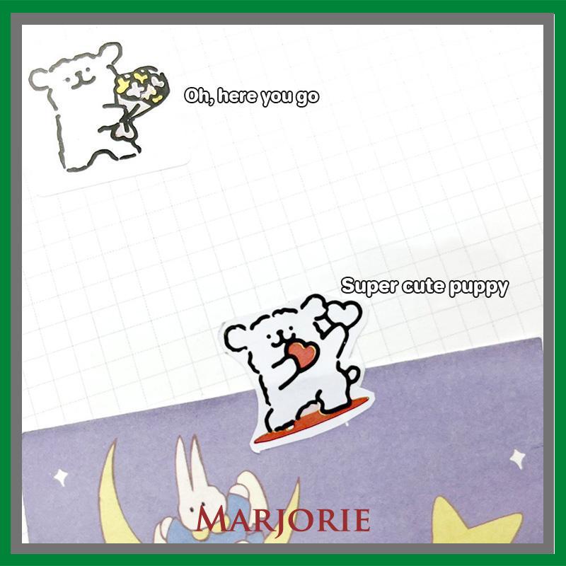 Kartun Lucu Bahan Scrapbook Sticker Melody Crayon Shin-chan Line Dog DIY Stiker Dekoratif-MJD