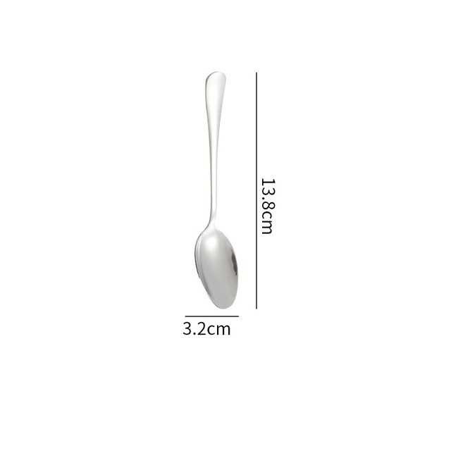 Sendok Teh Dessert Tea Spoon Stainless Steel Comfortable Grip Sendok Minuman Panjang Runcing Material Stainless Steel