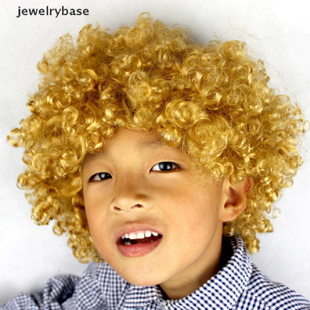 [jewelrybase] Wig Badut Anak Dewasa Bulat Ledakan Rambut Topi Aksesoris Pesta Hairstyle Butik