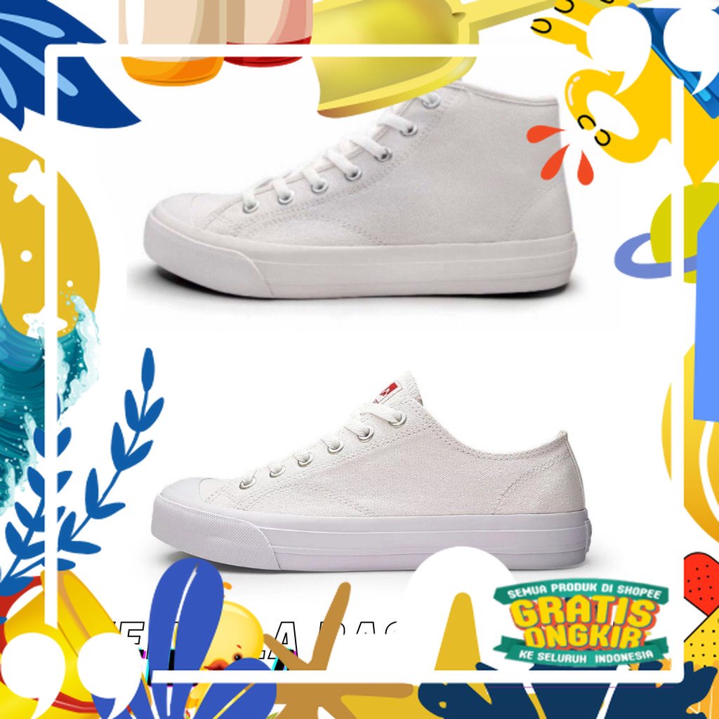 Super Mewah / VENTELA Basic White High & Low All Putih Original Lite collection