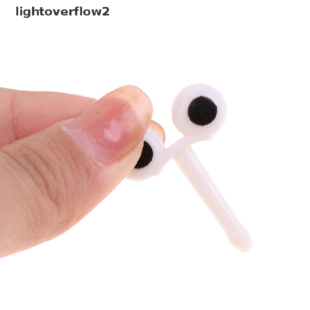 [lightoverflow2] 10Pcs/Set Mini  Cute Cartoon Eyes Kawaii Lunch Bento Box Food Fruit Picks Fork [ID]