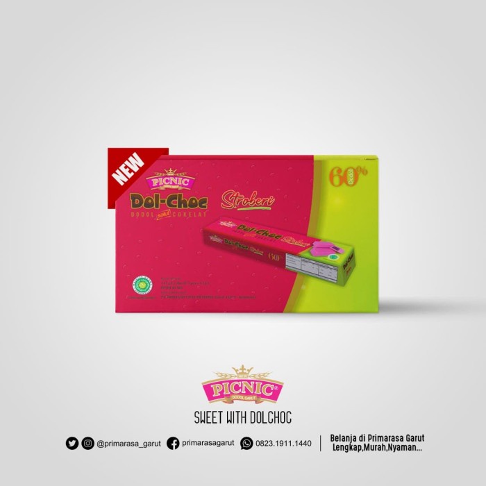 

Dolchoc Stroberi 117Gram - Dodol Salut Coklat