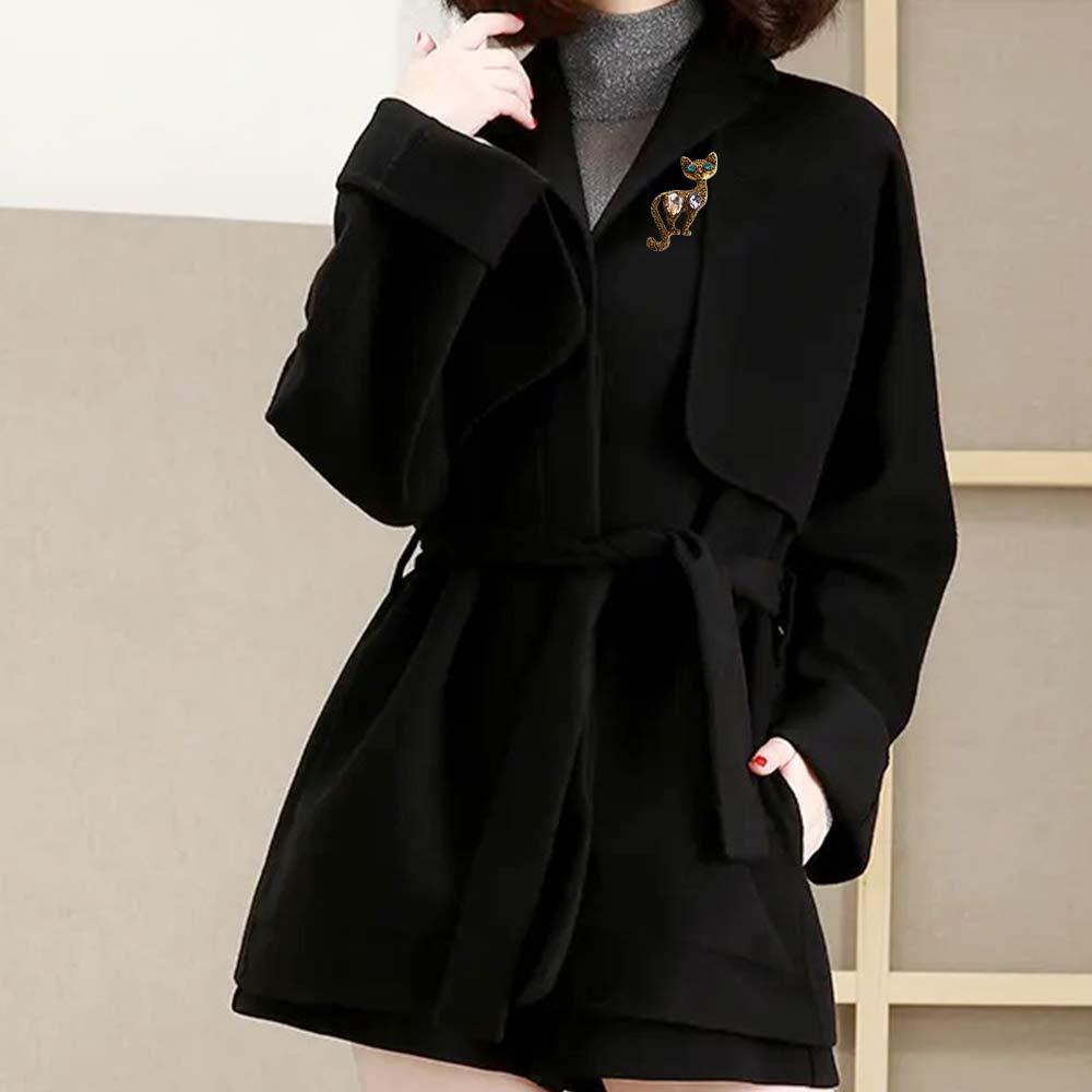 Agustina Wanita Bros Lucu Kreatif Elegan Korsase Cat Suit Kitten Kristal Aksesori Pakaian