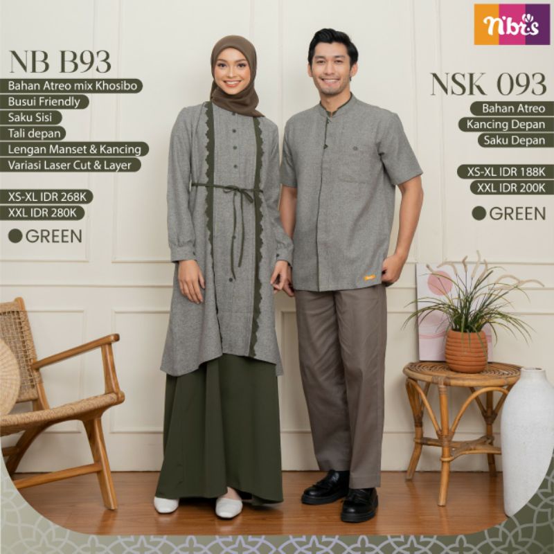 NIBRAS// Sarimbit Nibras Gamis Koko NSK 93 NB B93 NBB93 Couple Keluarga