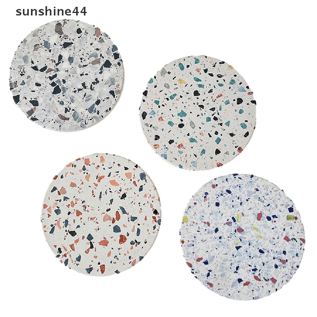 Sunshine Alas Tatakan Meja Dapur Mat Imitasi Terrazzo Diatom Lumpur Gabus Insulation Pad ID