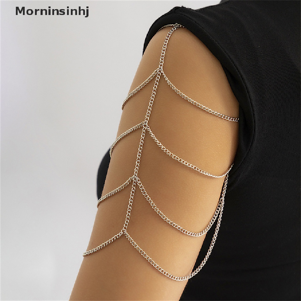 Mornin Bohemia Upper Arm Chain Wanita Tanpa Lengan Hiasan Bahu Rumbai Shoulder Chain id