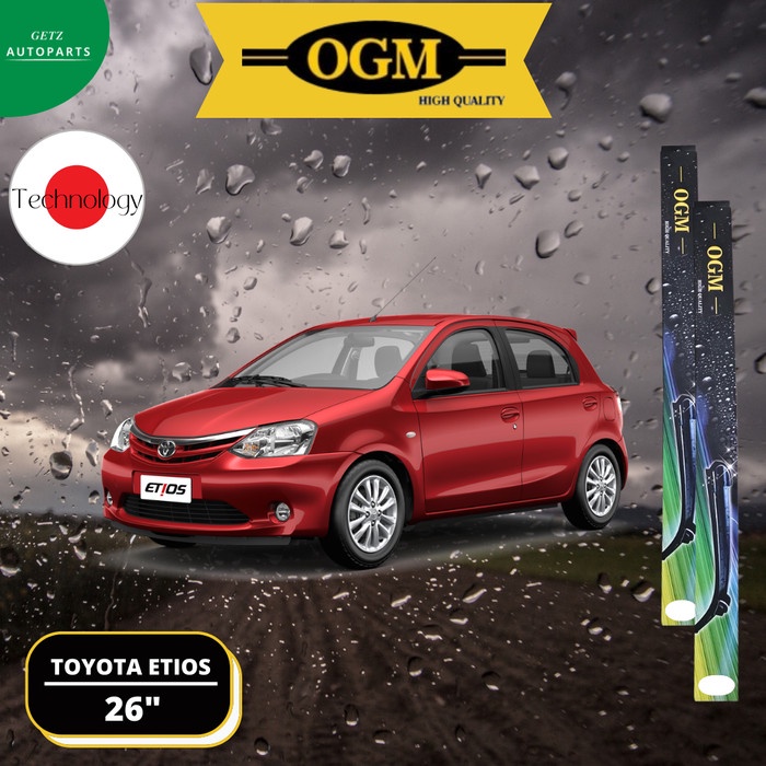 Wiper Frameless Mobil Toyota Etios Sepasang Hybrid OGM BOSCH