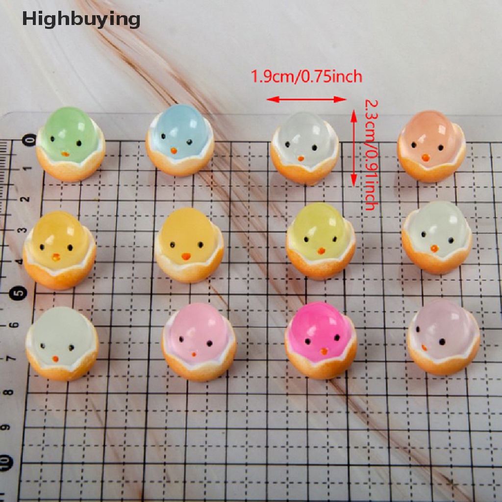 Hbid 5pcs Telur Bercahaya Cewek resin Aksesoris diy cream gel Ponsel Hiasan Rambut lighg Gantungan Kunci Liontin Glory