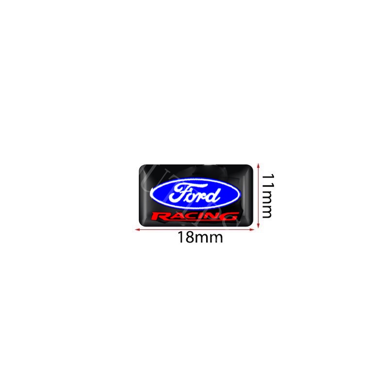 Ford 10Pcs 3D Stiker Mobil Setir Pintu Jendela Saklar Tombol Lencana Dekorasi Cocok Untuk Ecosport Focus Fiesta Ranger Everest Mustang