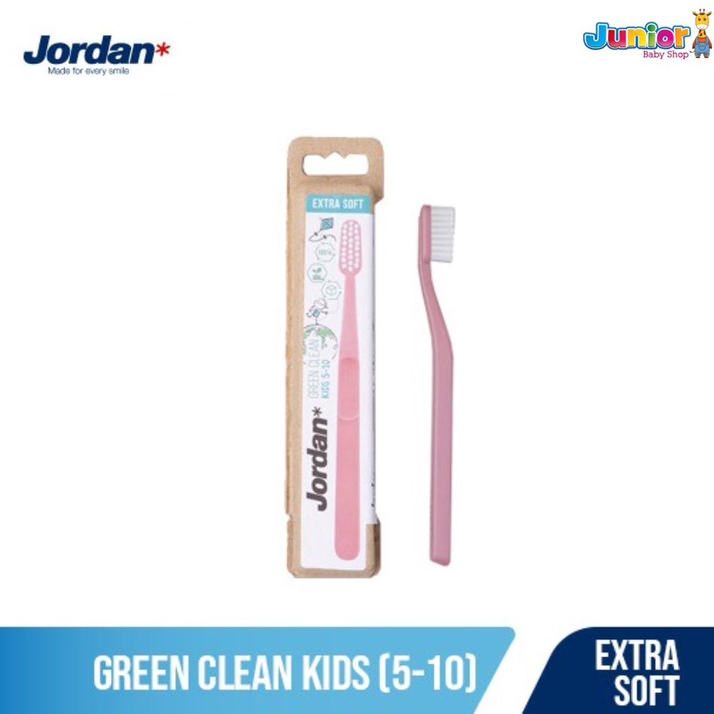 Jordan Oral Care Kids Green Clean 5-10 Extra Soft - Sikat Gigi Anak