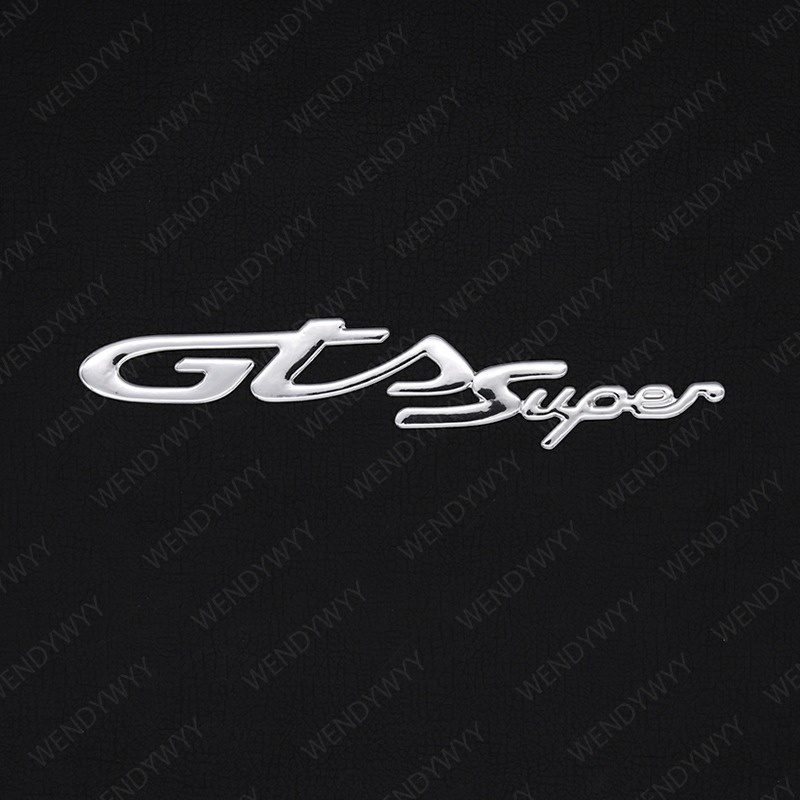 Logo Emblem 3D GTS Super Soft Stiker Hias Warna Silver Gold Hitam Merah Untuk Semua Model Vespa sprint Motor