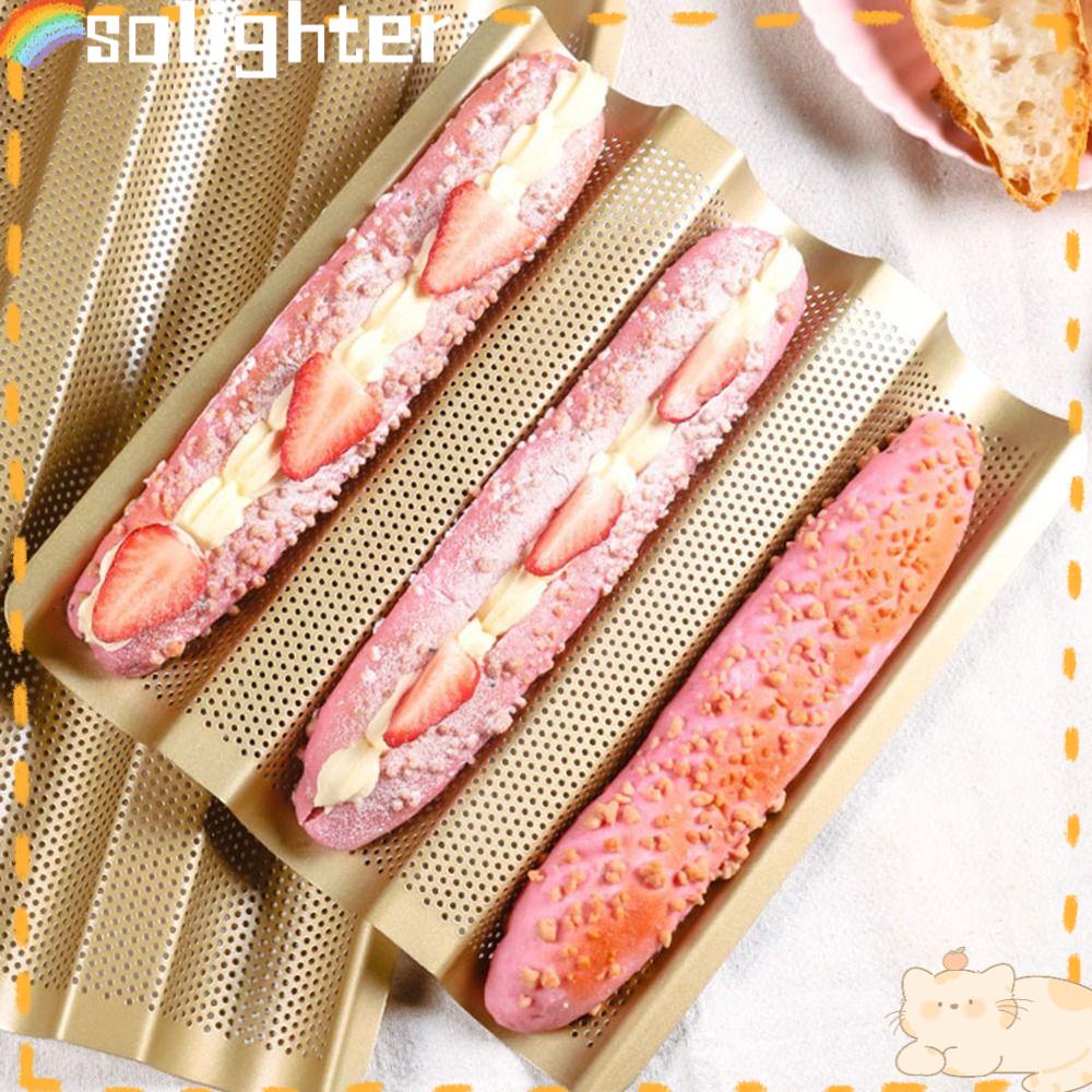 Solighter Baguette Cake Pan DIY Pastry Dish Mousse Roti Pizza Pie