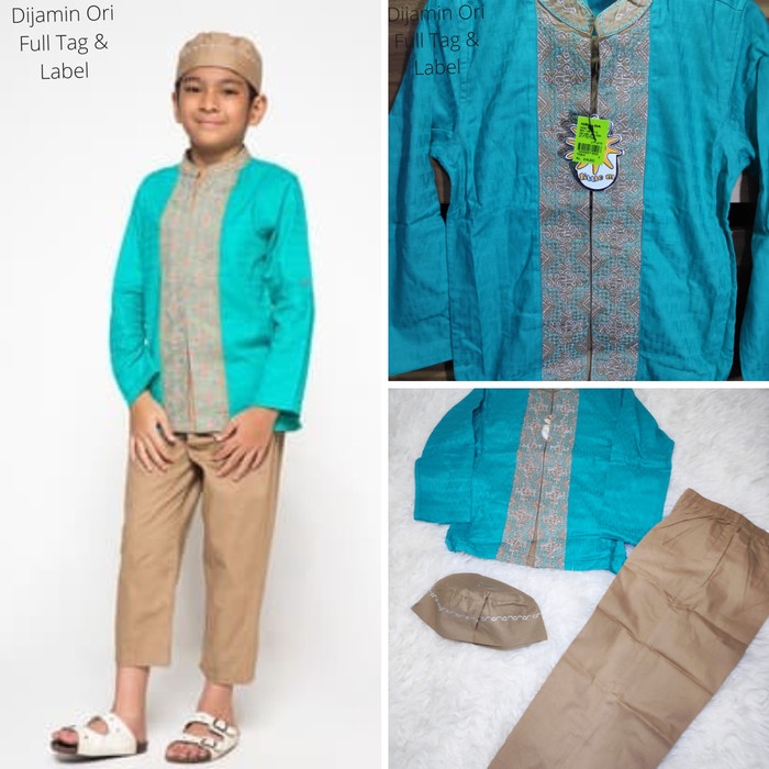 Baju Koko Anak Little M Setelan Lengkap Dengan Peci By Matahari Mall - 4-5 tahun