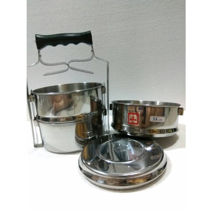 Rantang Maspion Rantang Stainless Susun 3 / Rantang 14Cm