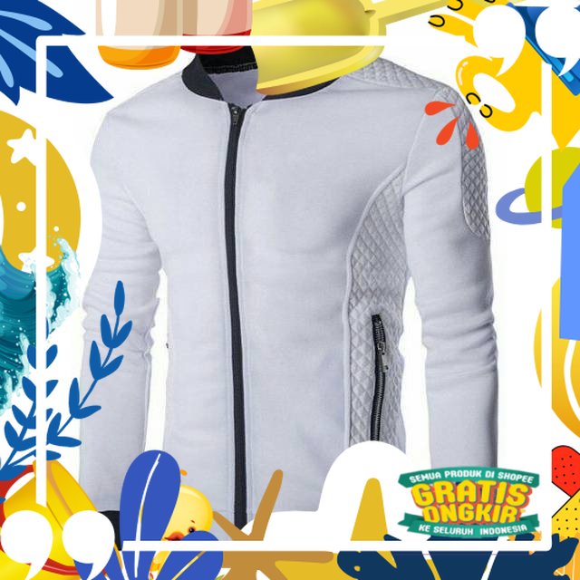 Jaket pria fleese TERBARU/ merah putih biru polos