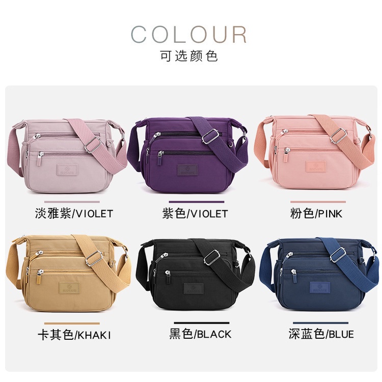 IMURA | TAS SELEMPANG WANITA 5 RESLETING ANTI AIR PINK PREMIUM SLING BAG MANTUA IMPORT FASHION BRANDED KOREA REMAJA KEKINIAN SIMPLE CASUAL