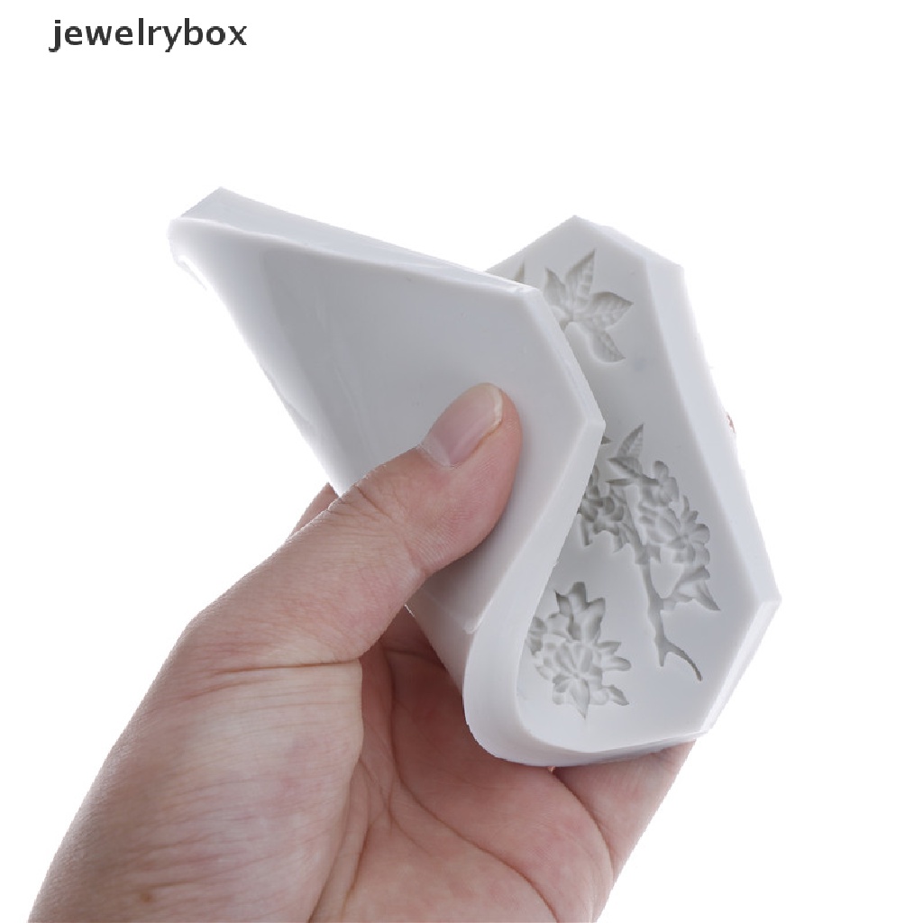 [jewelrybox] Cetakan Fondant Silikon Burung Dan Bunga Alat Dekor Kue Cetakan Gumpaste Coklat Butik