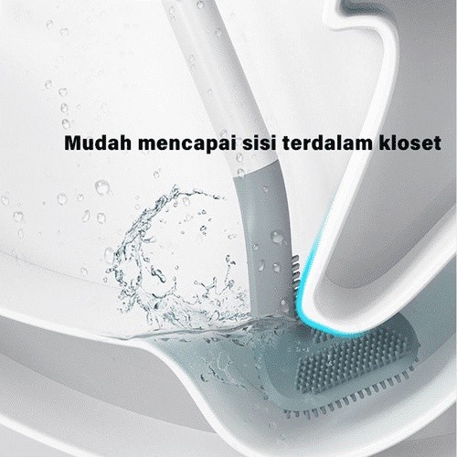 Sikat Toilet Silicone Stik Golf Alat Pembersih Toilet Kamar Mandi