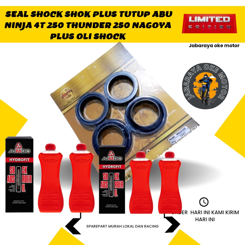 SIL SEAL SHOCK SHOK PLUS TUTUP ABU NINJA 4T 250 THUNDER 250 PLUS OLI SHOCK