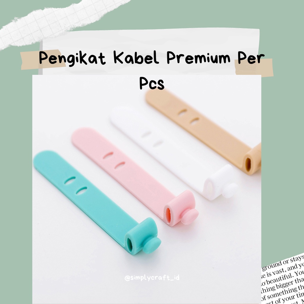 Simply Craft ID - Pengikat Kabel Charger Headset Organizer Cable Clip Cord Holder Pengikat Penggulung