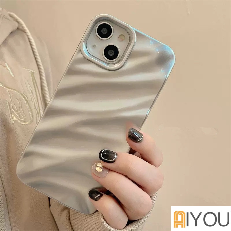 Iphone 14 PRO MAX iPhone14 iPhone 14Pro 8 7 6 6s Plus SE 2020 X Xs XR XSMAX 11 12 13 New Milk Silver Silk Motif Soft Case