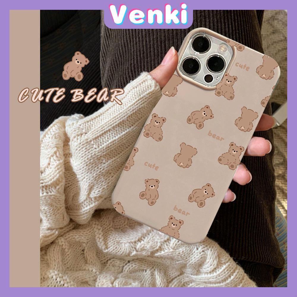 Case iPhone 11 Soft TPU Glossy Khaki Candy Case Cute Bear Camera Protection Shockproof For iPhone 14 13 12 11 Pro Max 7 8 Plus X XR