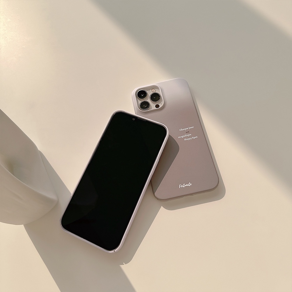 IPHONE Gradien Warna Solid Ponsel Hard Case Film Matte Anti Luntur Pasangan Kekasih Cover Untuk Iphone7 8 PLUS X XR XS 11 12 13 14 PRO MAX SE 2020