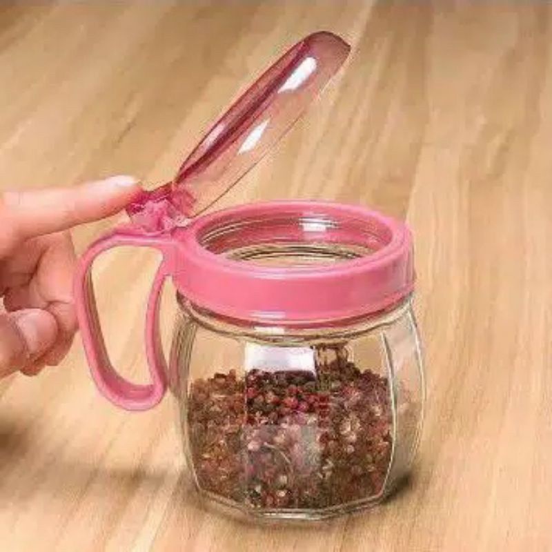 IG - BOTOL MINYAK DAN TEMPAT BUMBU ISI 5 PCS | TEMPAT BUMBU DAPUR KACA | KITCHEN JAR SET