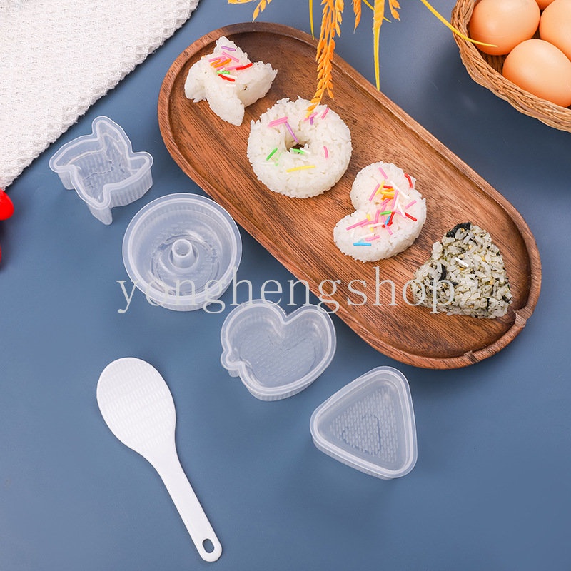 Beberapa Bentuk Kartun Lucu Sushi Cetakan Non Stick Jepang Nori Onigiri Cetakan DIY Bento Alat Makan Siang Anak Nikmat Nasi Bola Press Pembuat Aksesoris Dapur