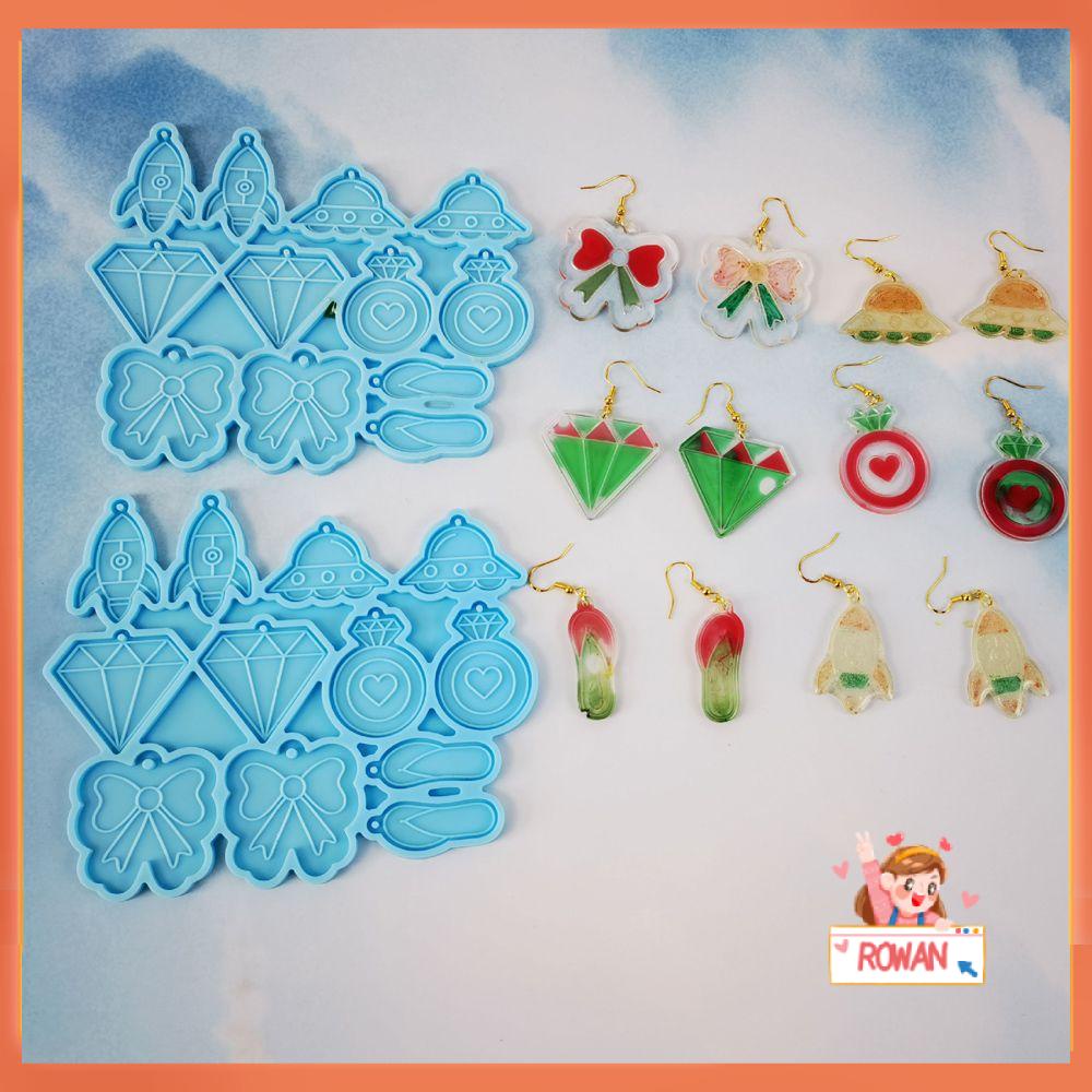 R-flower Earrings Cetakan Silikon Liontin Kupu-Kupu Membuat Perhiasan Alat Sepakbola Ear Studs