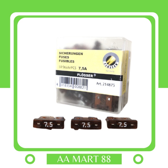 sekring /Fuse dx 7,5 A merk flosser