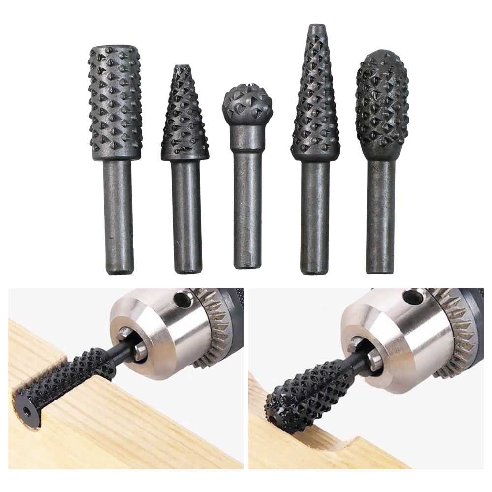 (BISA COD) FTIHSHP  Mata Bor Kayu Wood Bits Steel 1/4 Inch 5 PCS - 25450