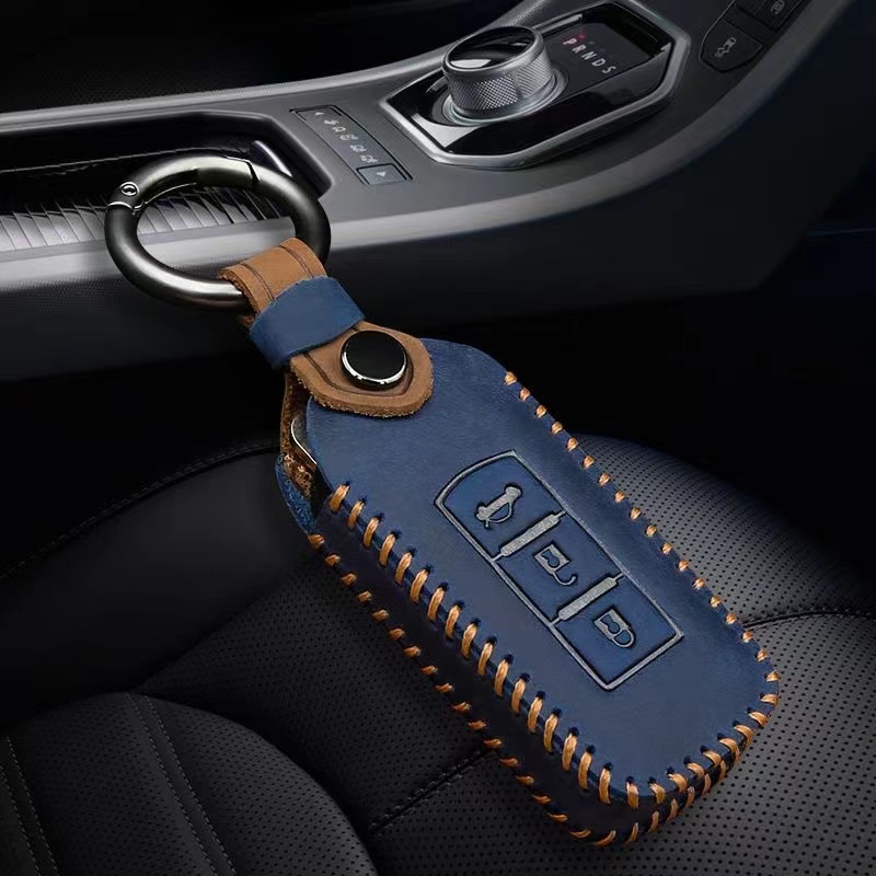 Keyless Remote Car key Leather Protection Cover Casing Kunci case Untuk Mitsubishi logo Triton Outlander Mirage ASX Lancer EVO