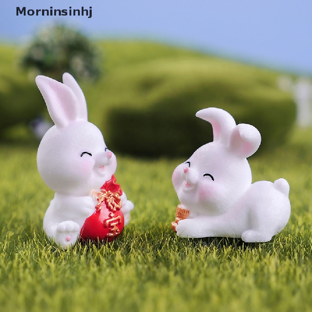 Mornin 1xminiatur Lucu Imlek Shio Kelinci Lanskap Mikro Rumah Boneka id